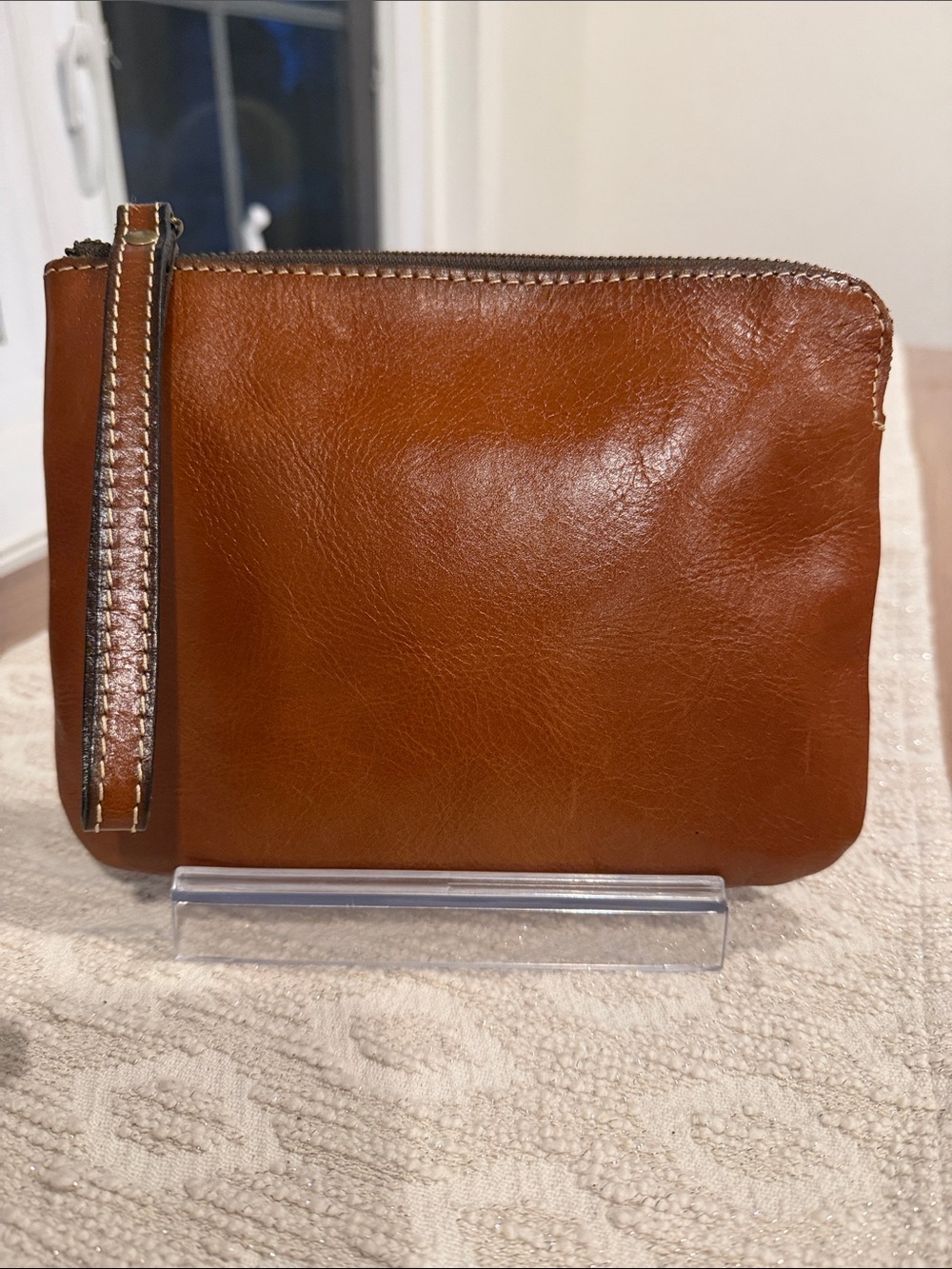 Patrica Nash Brown Leather Wristlet